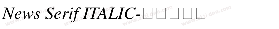 News Serif ITALIC字体转换